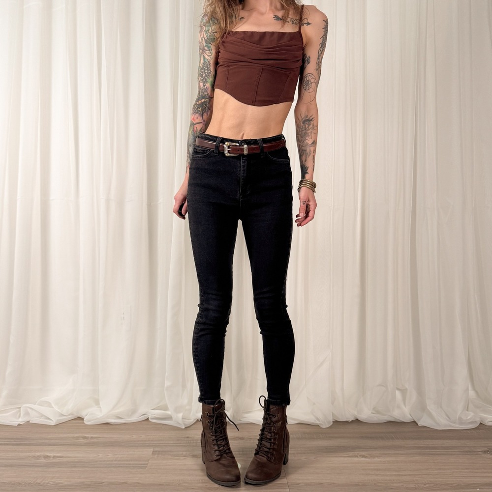 Guess Black High Rise Skinny Jeans Women's Size 28 Y2K Stretch Denim